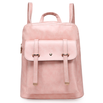 柏萊公主 新款休閑pu雙肩包韓版簡約背包潮女包包旅行包學院風書包 芭比粉【圖片 價格 品牌 報價】-京東