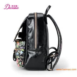 蒂羽曼碎花鉚釘雙肩包 時尚與實用的完美結合